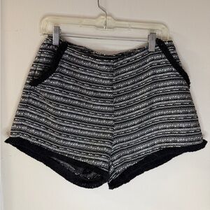 Striped Black and Gray Women’s Shorts